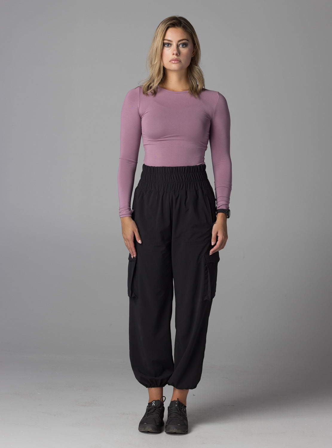 betty designs womens BDlab Long Sleeve Crew Lilac – Betty Designs