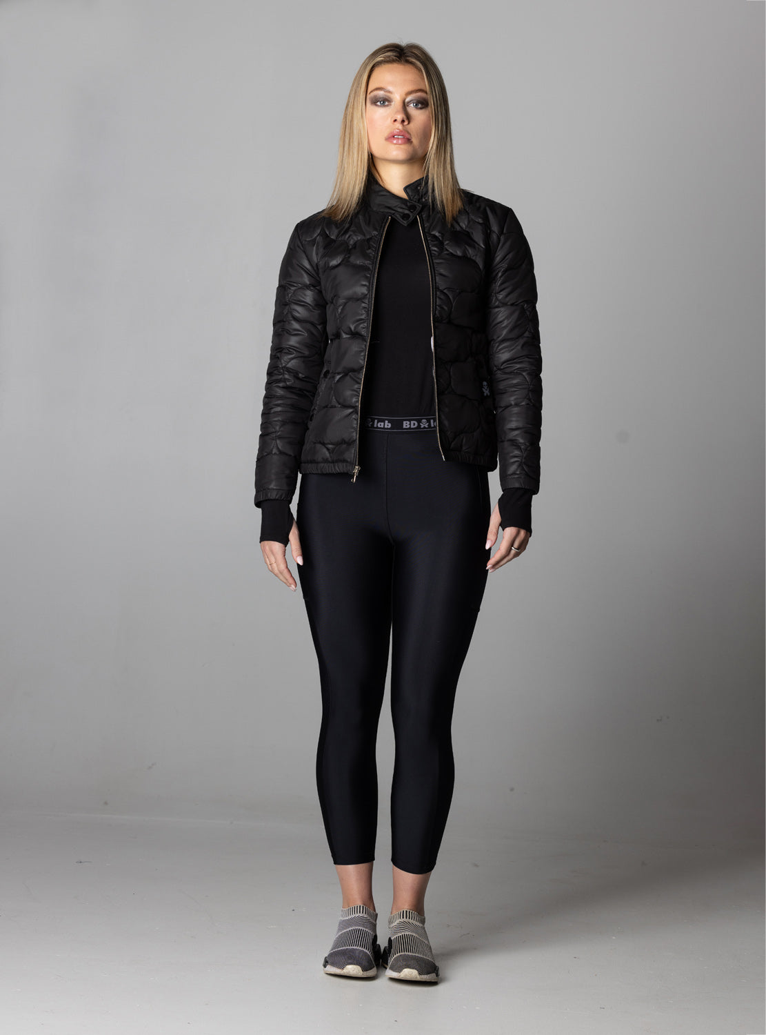 betty designs bdlab sportswear for women quilted bomber jacket