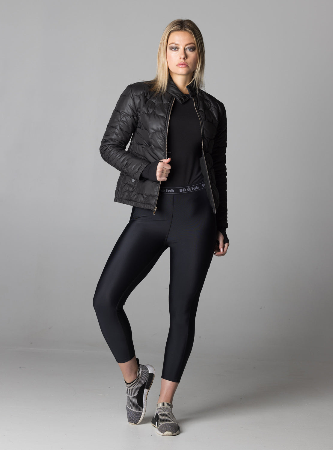 betty designs bdlab sportswear for women quilted bomber jacket