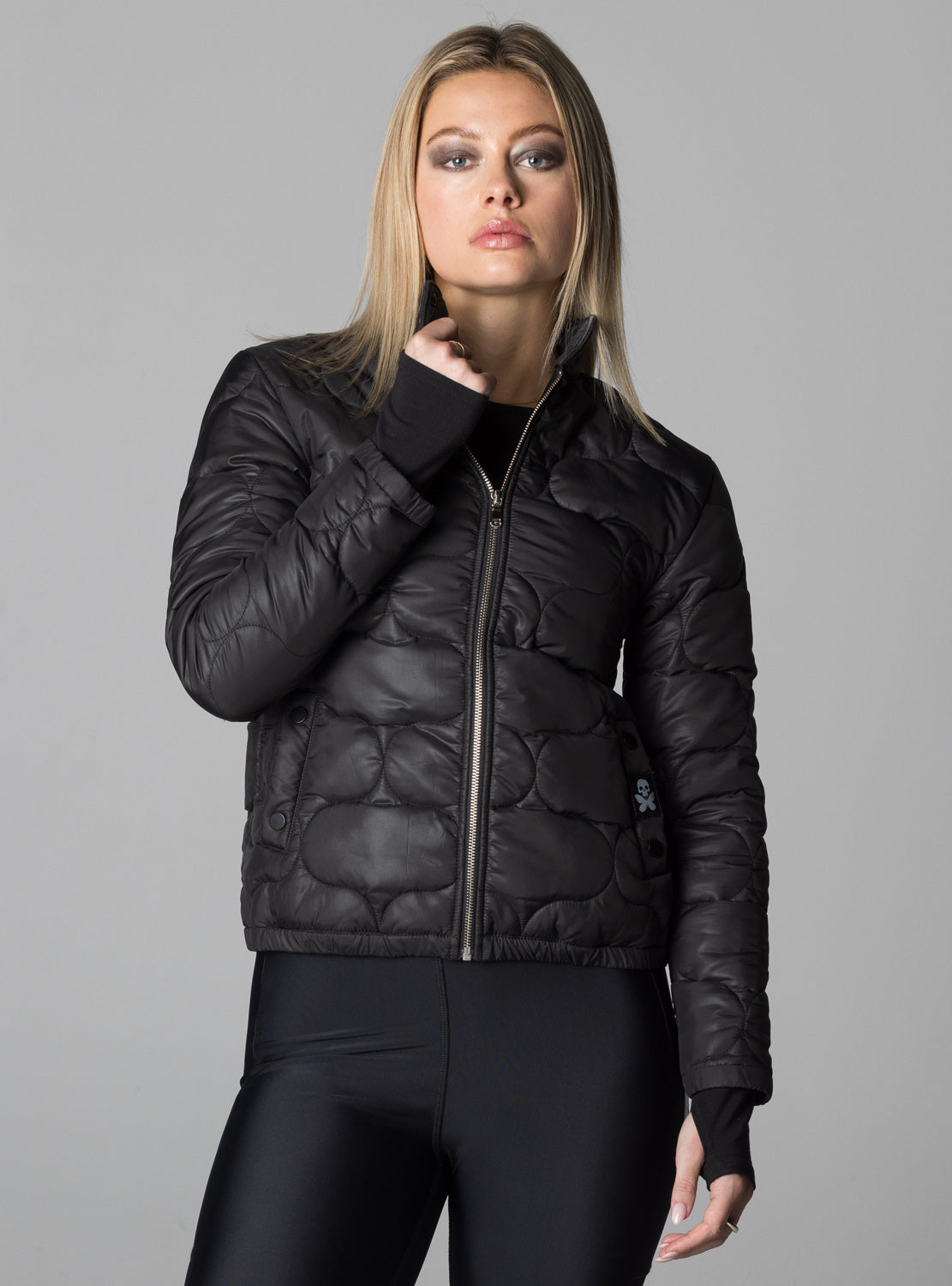 betty designs bdlab sportswear for women quilted bomber jacket