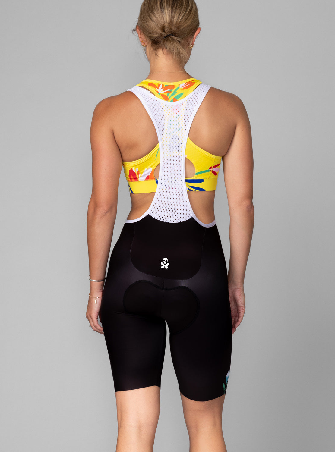 betty designs floraltopia cycling bib short for women
