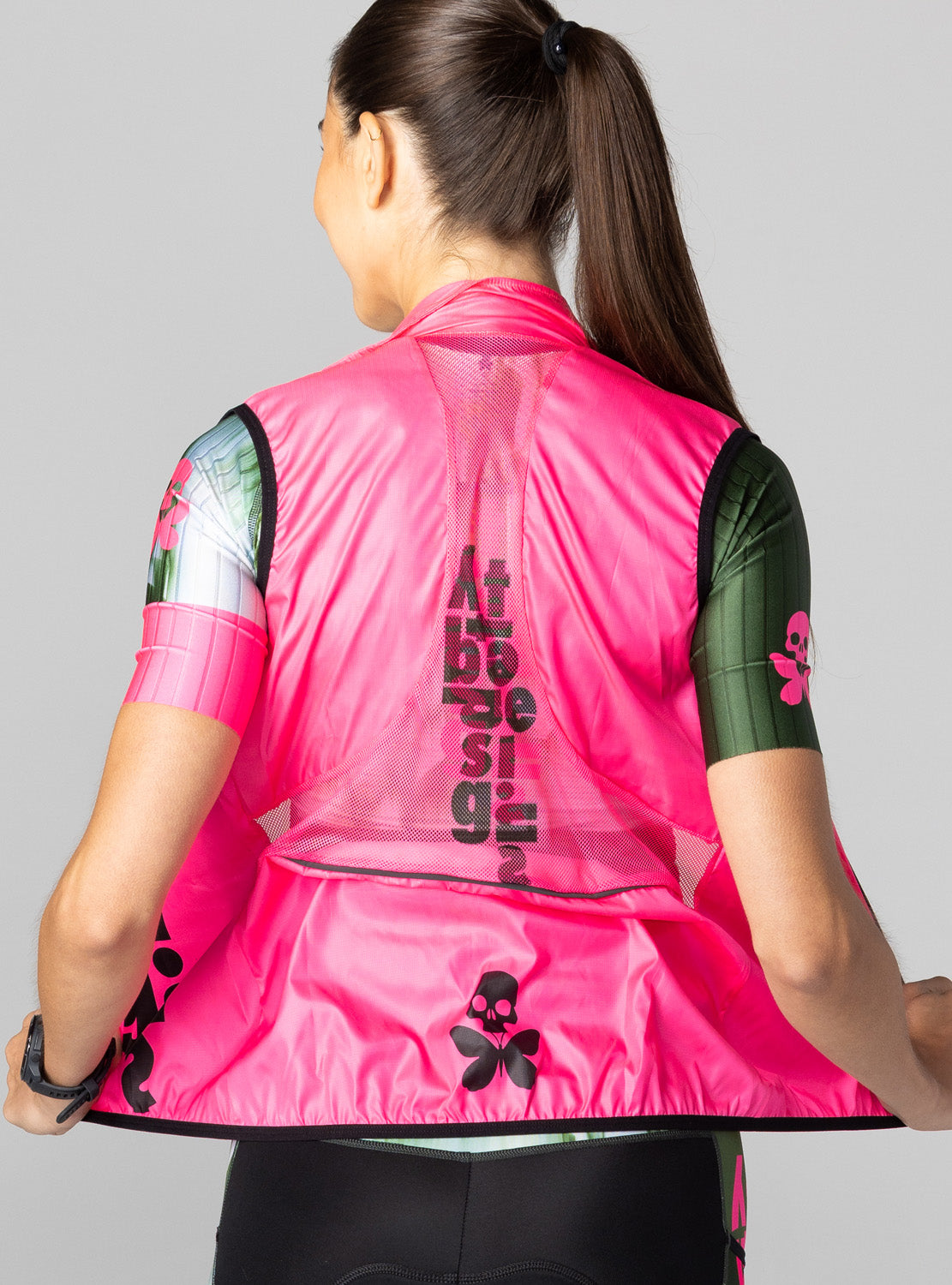 betty designs elements pink cycling running  vest