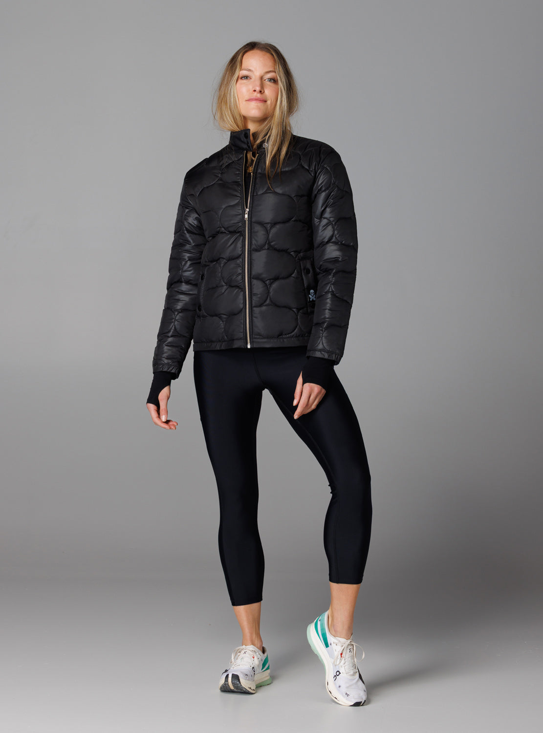 betty designs bdlab sportswear for women quilted bomber jacket