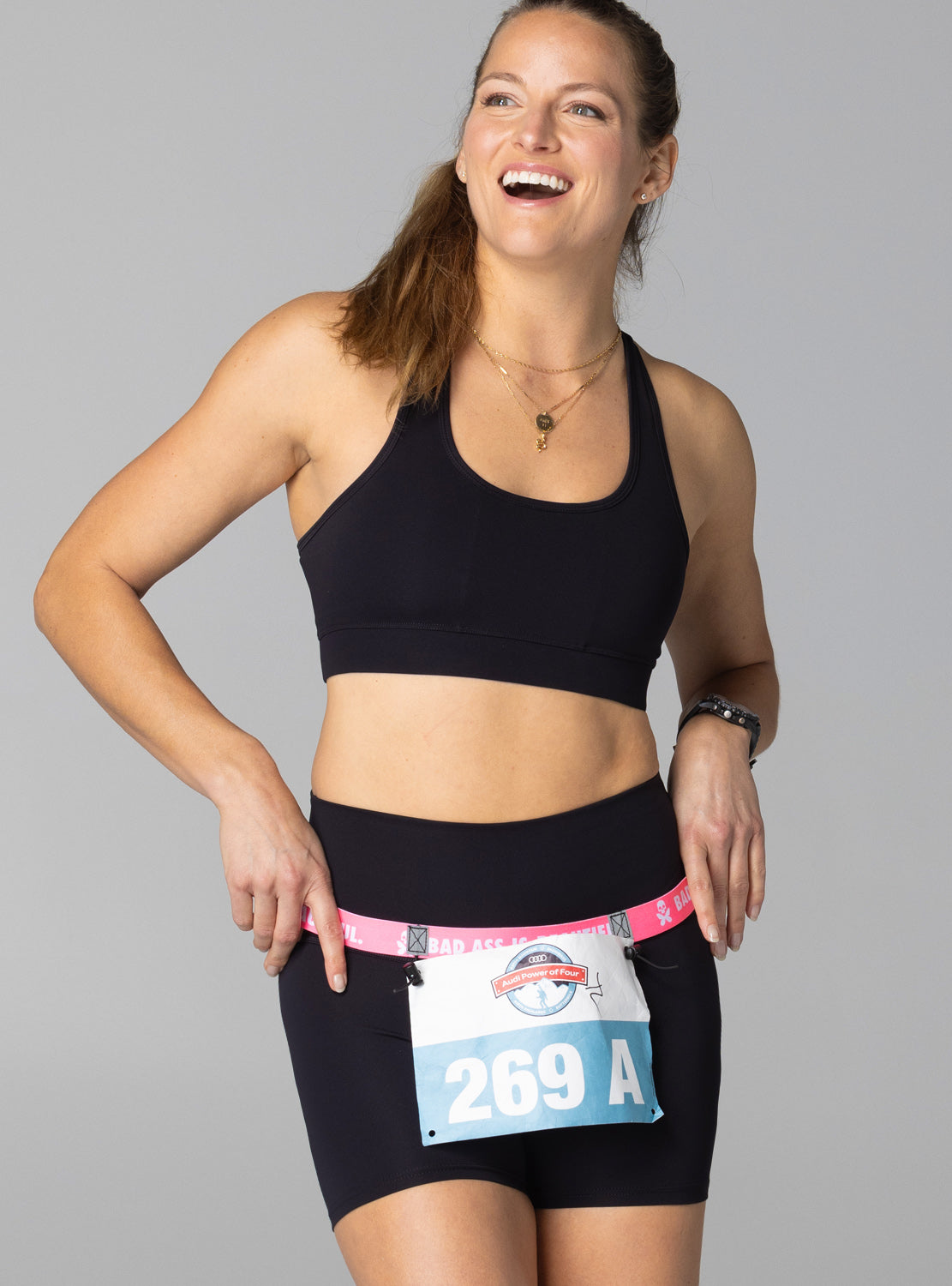 betty designs triathlon running race bib number belt