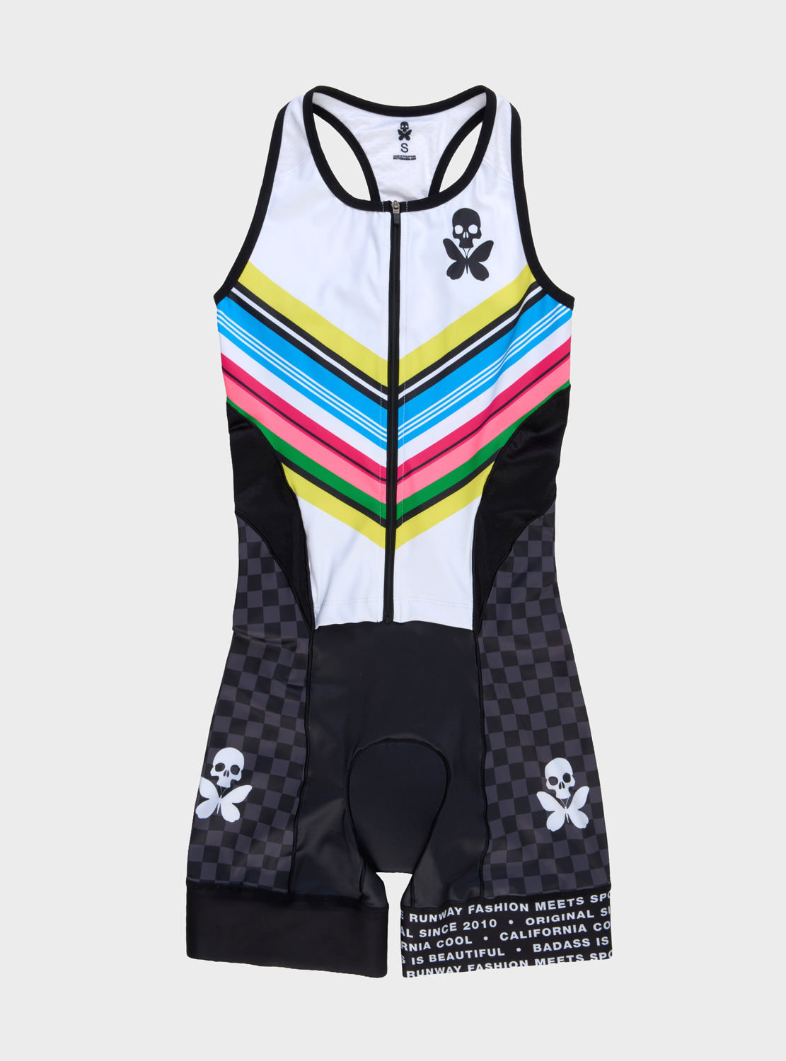 betty designs chevron sleeveless triathlon race suit for women