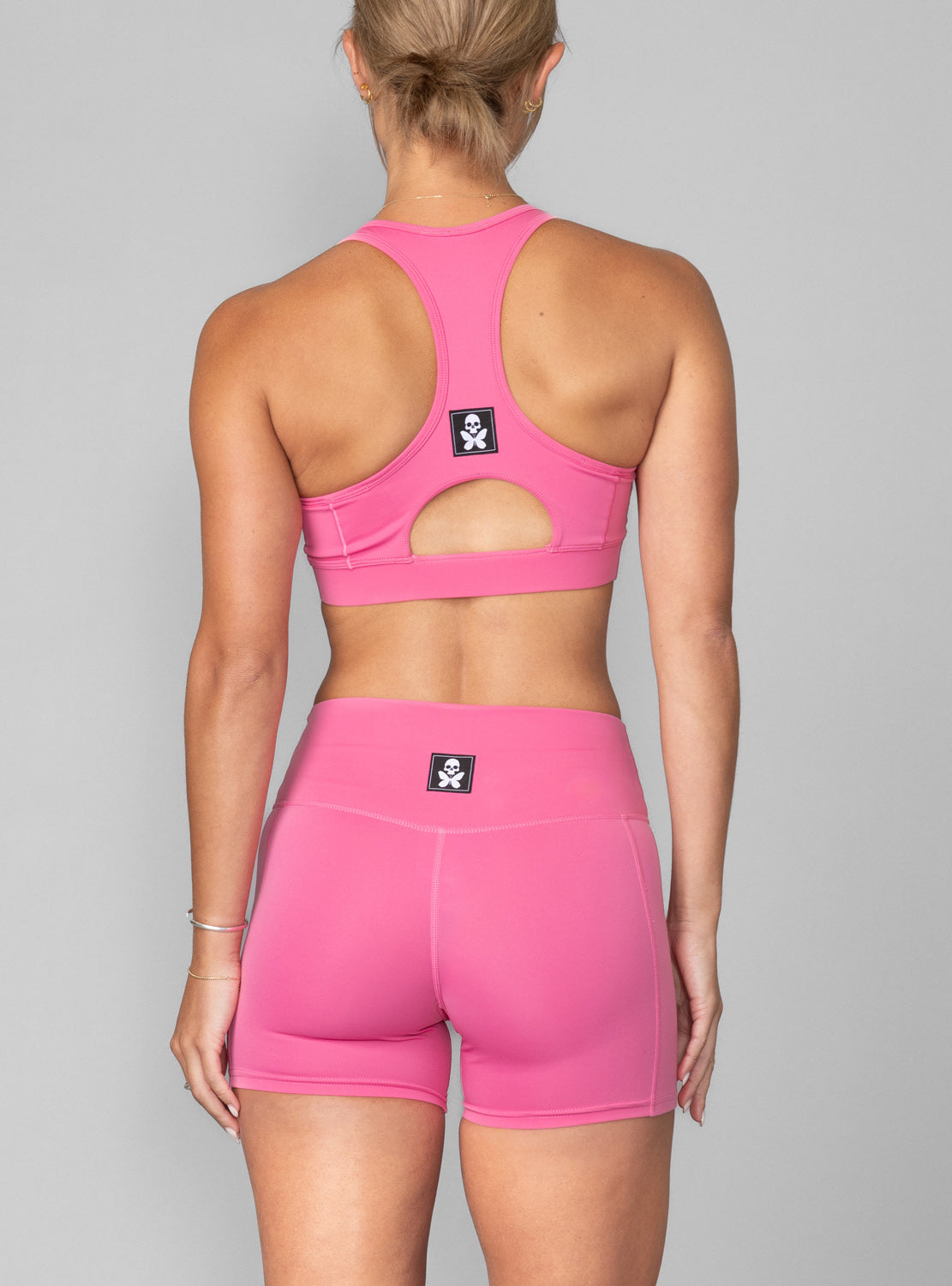 betty designs pink run short for women