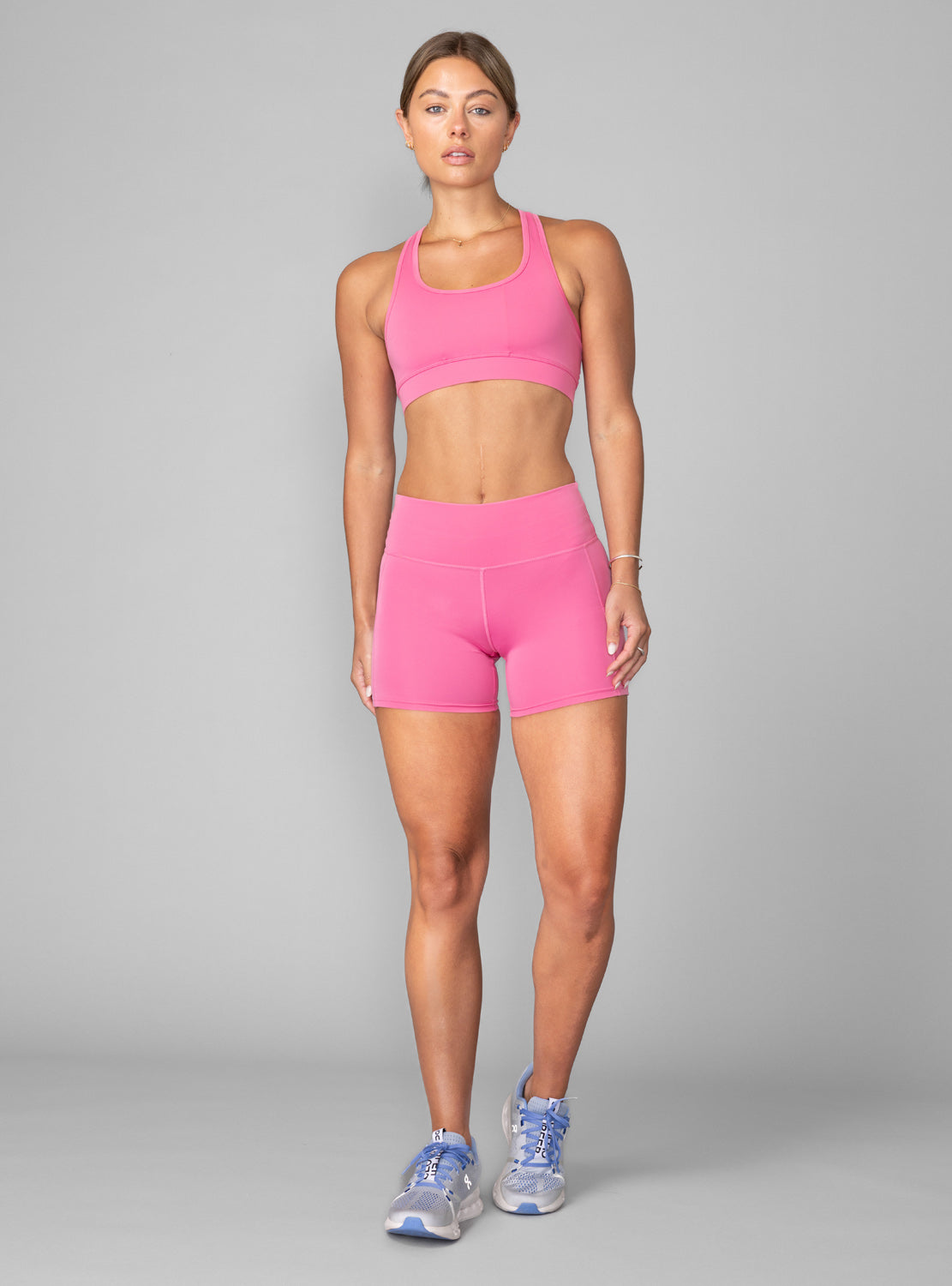 betty designs pink run short for women