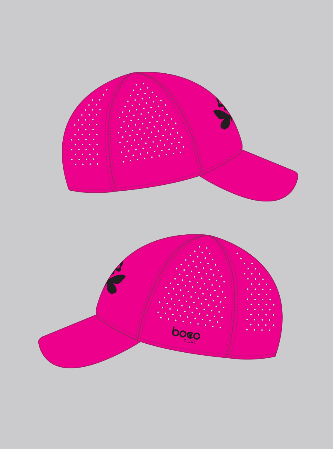 betty designs technical run cap pink