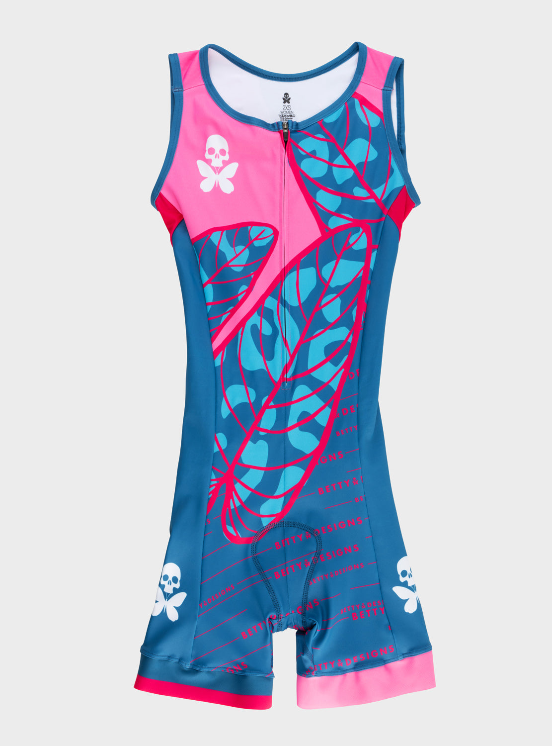 betty designs fantasy tropical sleeveless one piece triathlon race suit for women