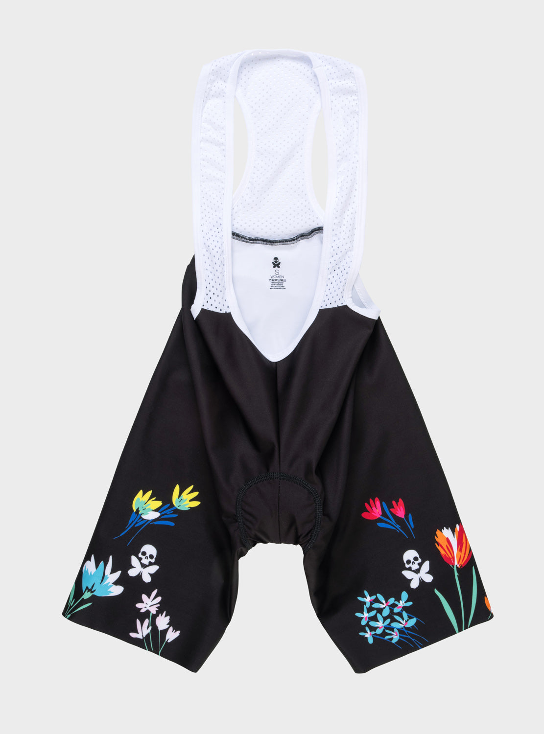 betty designs floraltopia cycling bib short for women