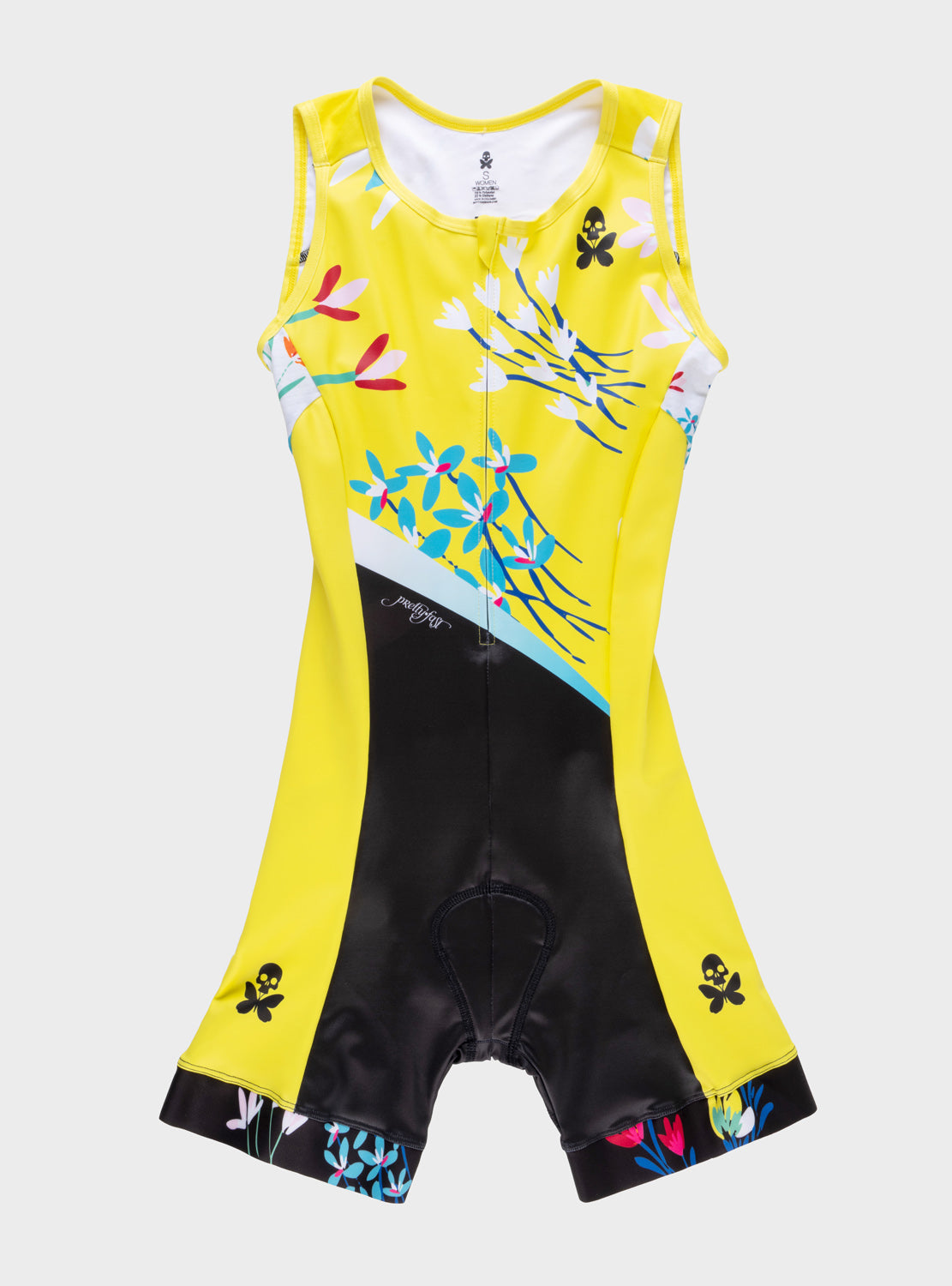 betty designs floraltopia one piece sleeveless triathlon race suit