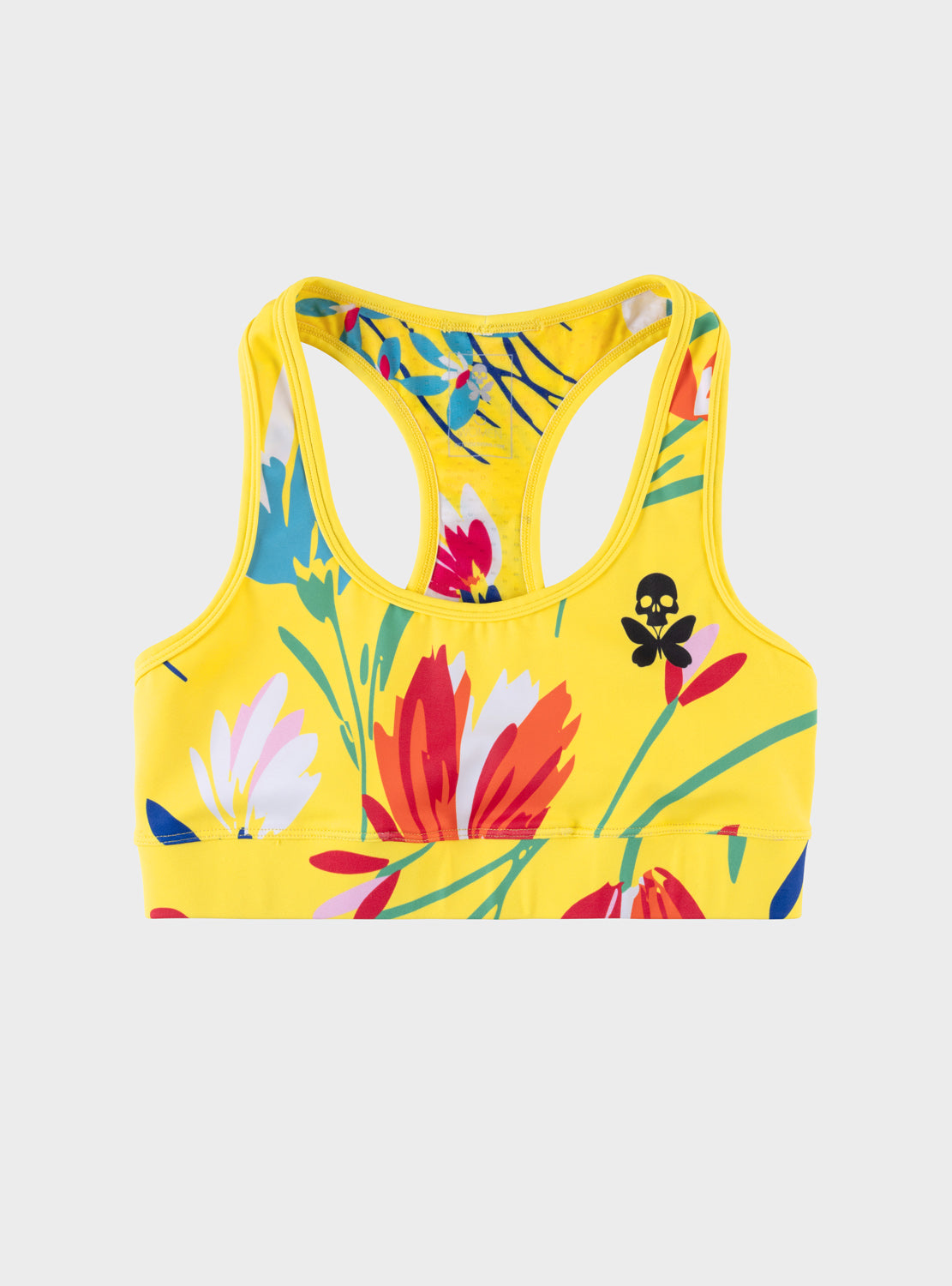 betty designs floraltopia sports bra for women