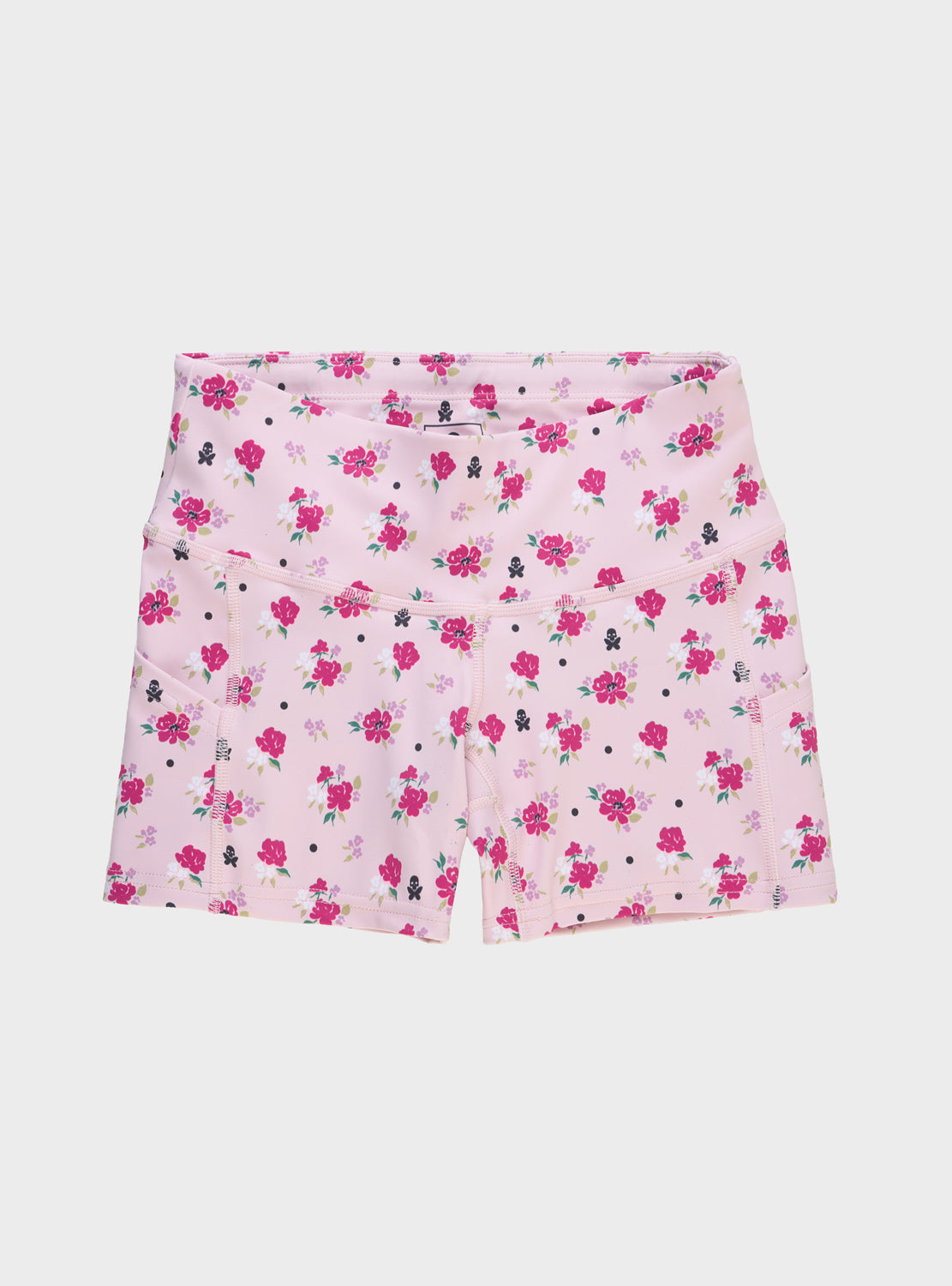 betty designs garden party floral run short with pockets for women