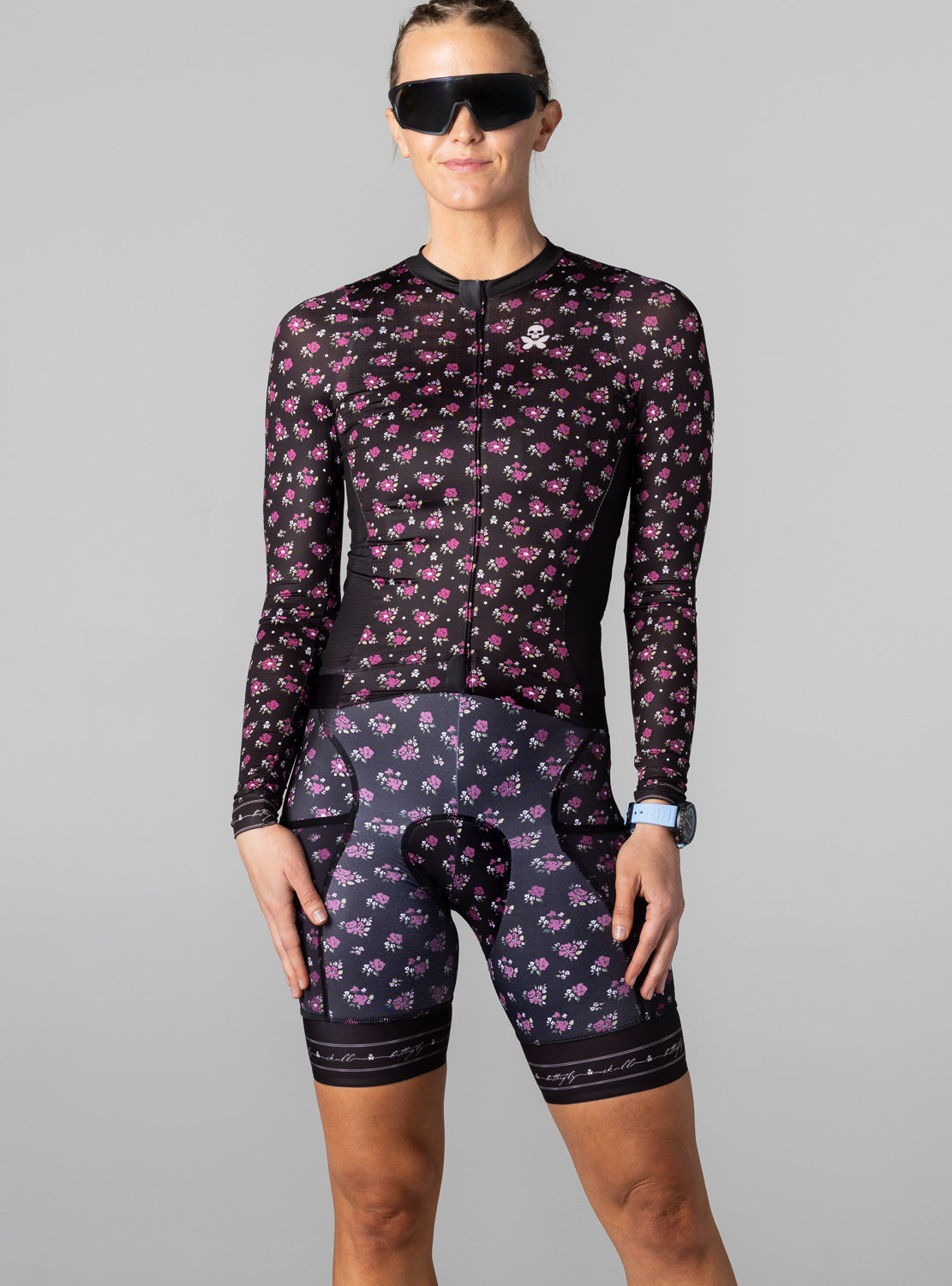 betty designs garden party cycling bib short for women