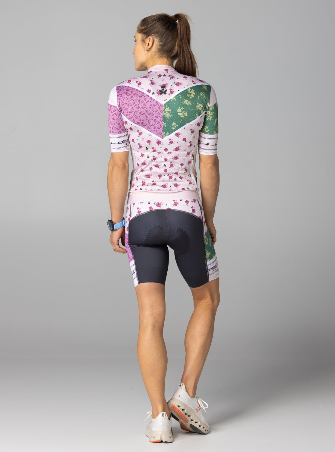 betty designs garden party cycling jersey for women