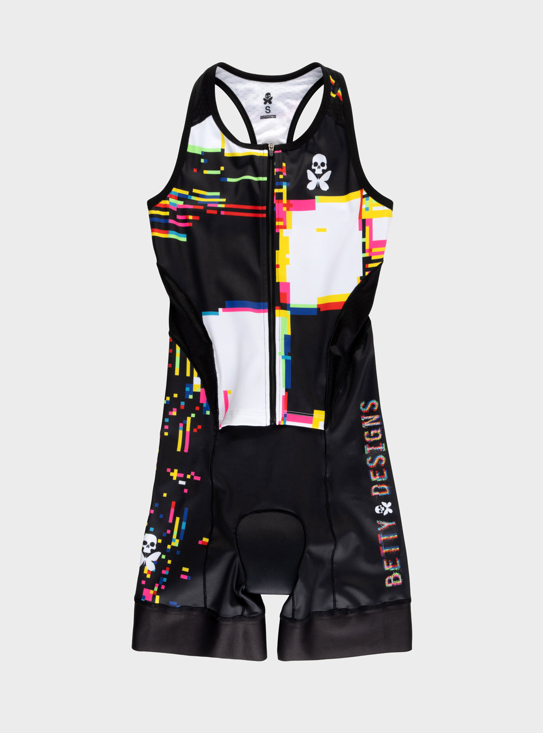 betty designs glitch sleeveless triathlon race suit for women