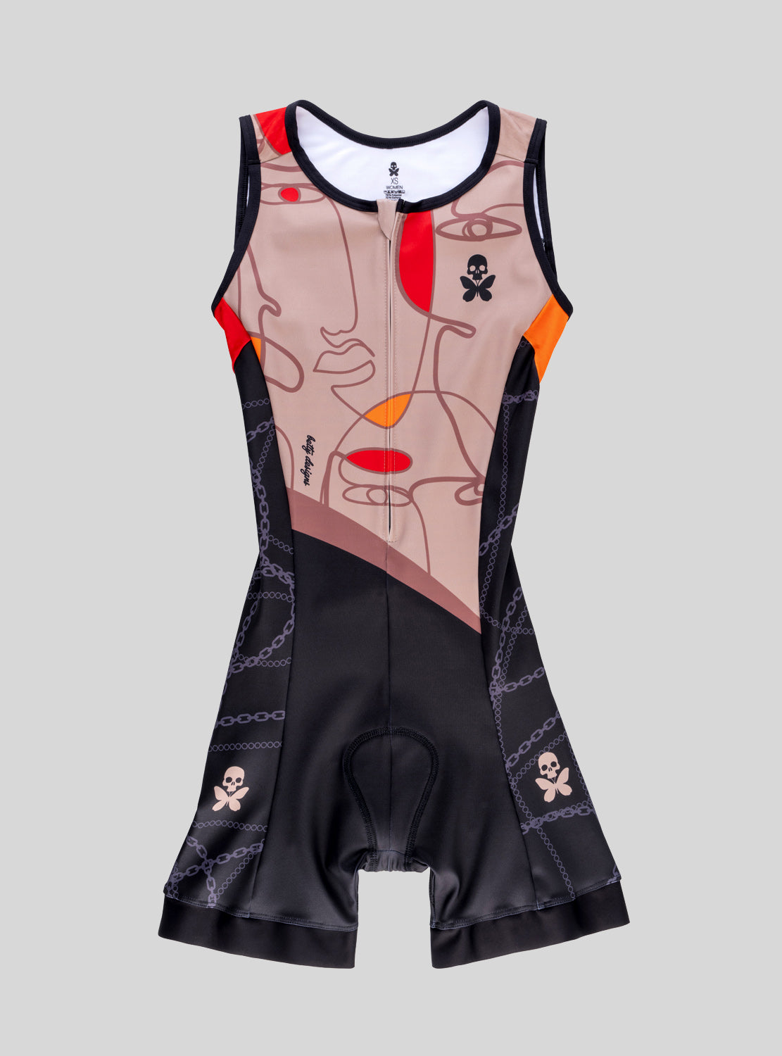 betty designs goddess sleeveless triathlon race suit for women