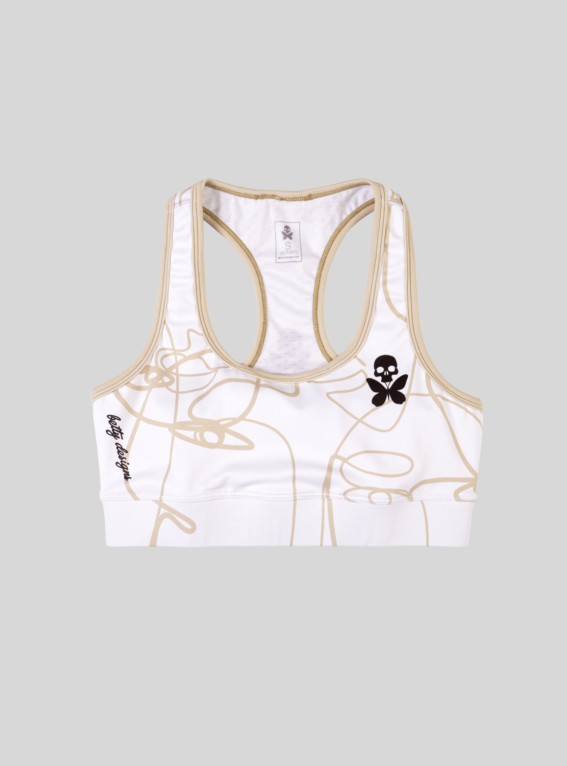 betty designs goddess sports bra for women