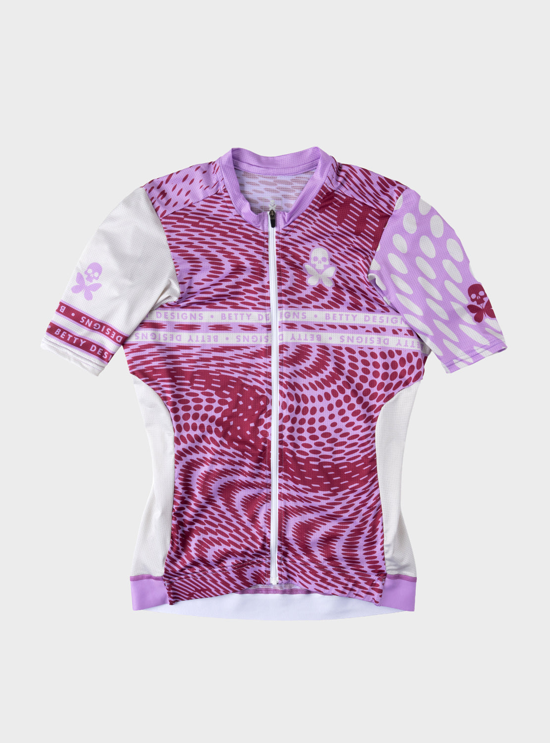 betty designs hypnotic cycling jersey and bib short for women