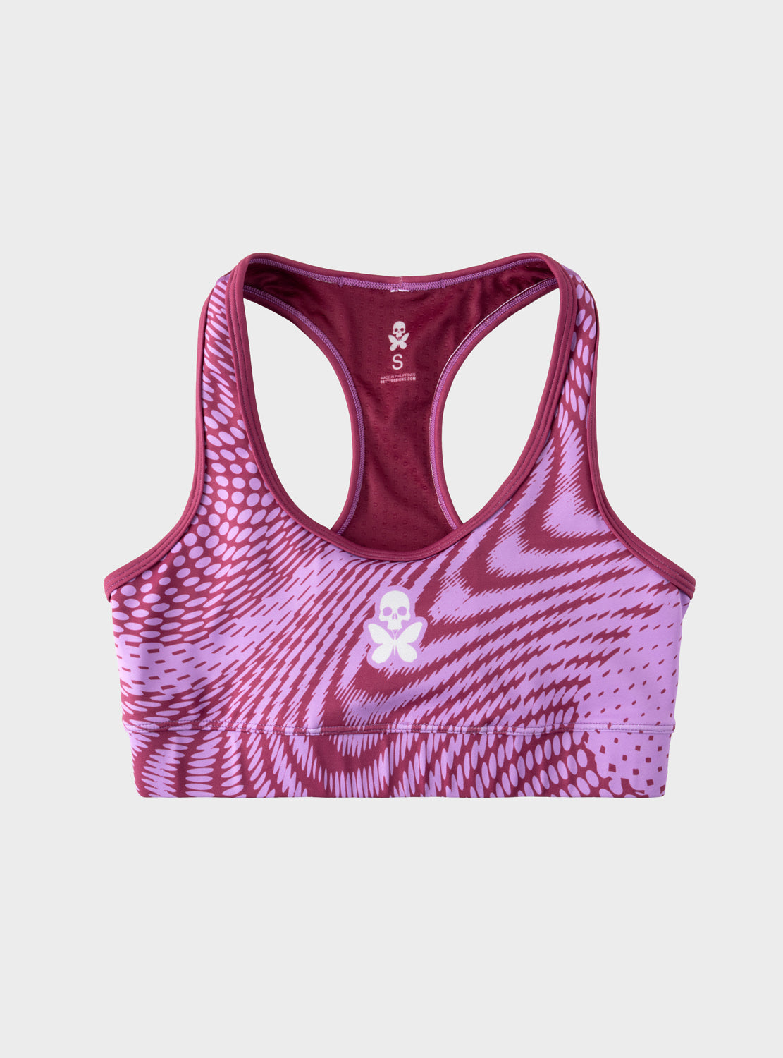 betty designs hypnotic run sports bra for women