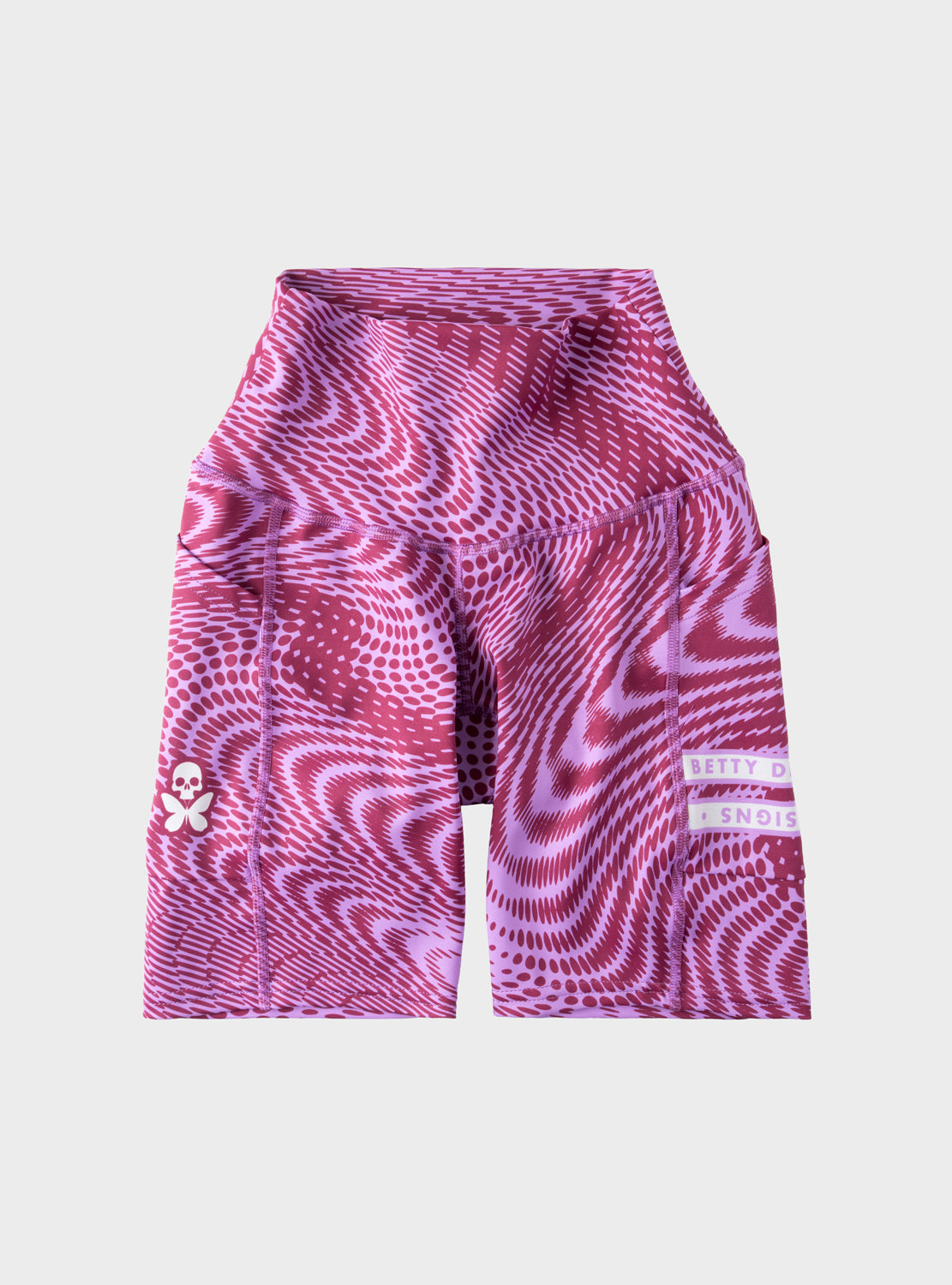 betty designs hypnotic run shorts for women