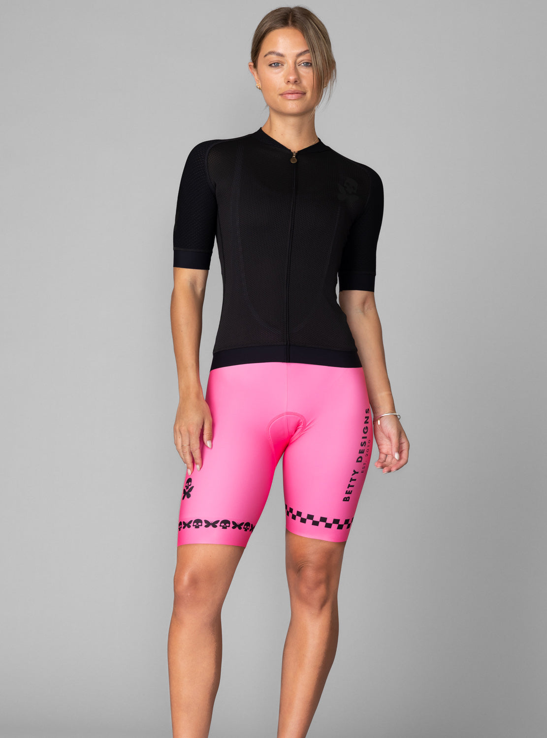 betty designs pink betty womens cycling bib short