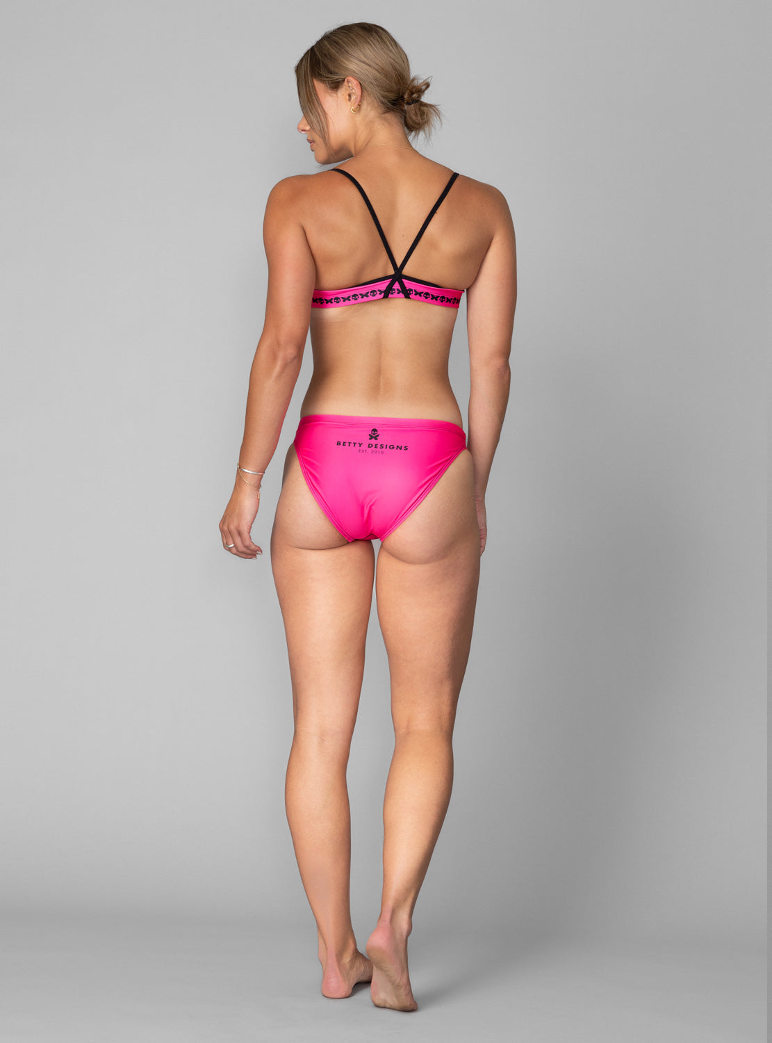 betty designs pink betty performance racerback bikini for women