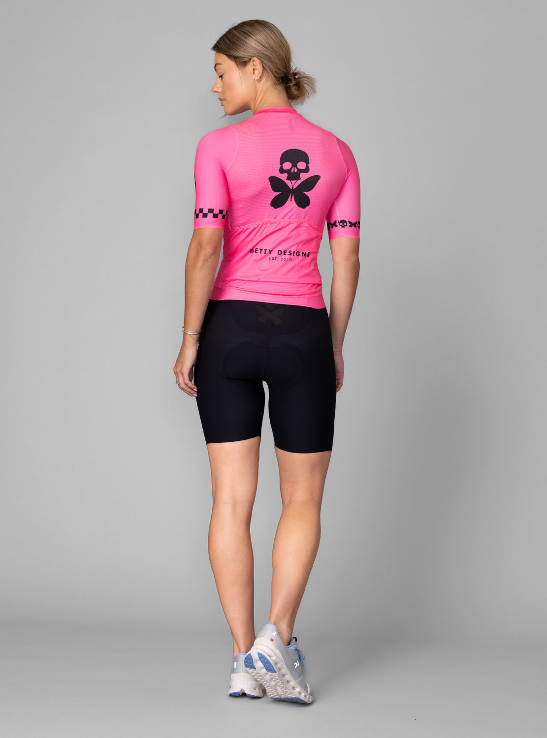 betty designs pink betty womens cycling jersey