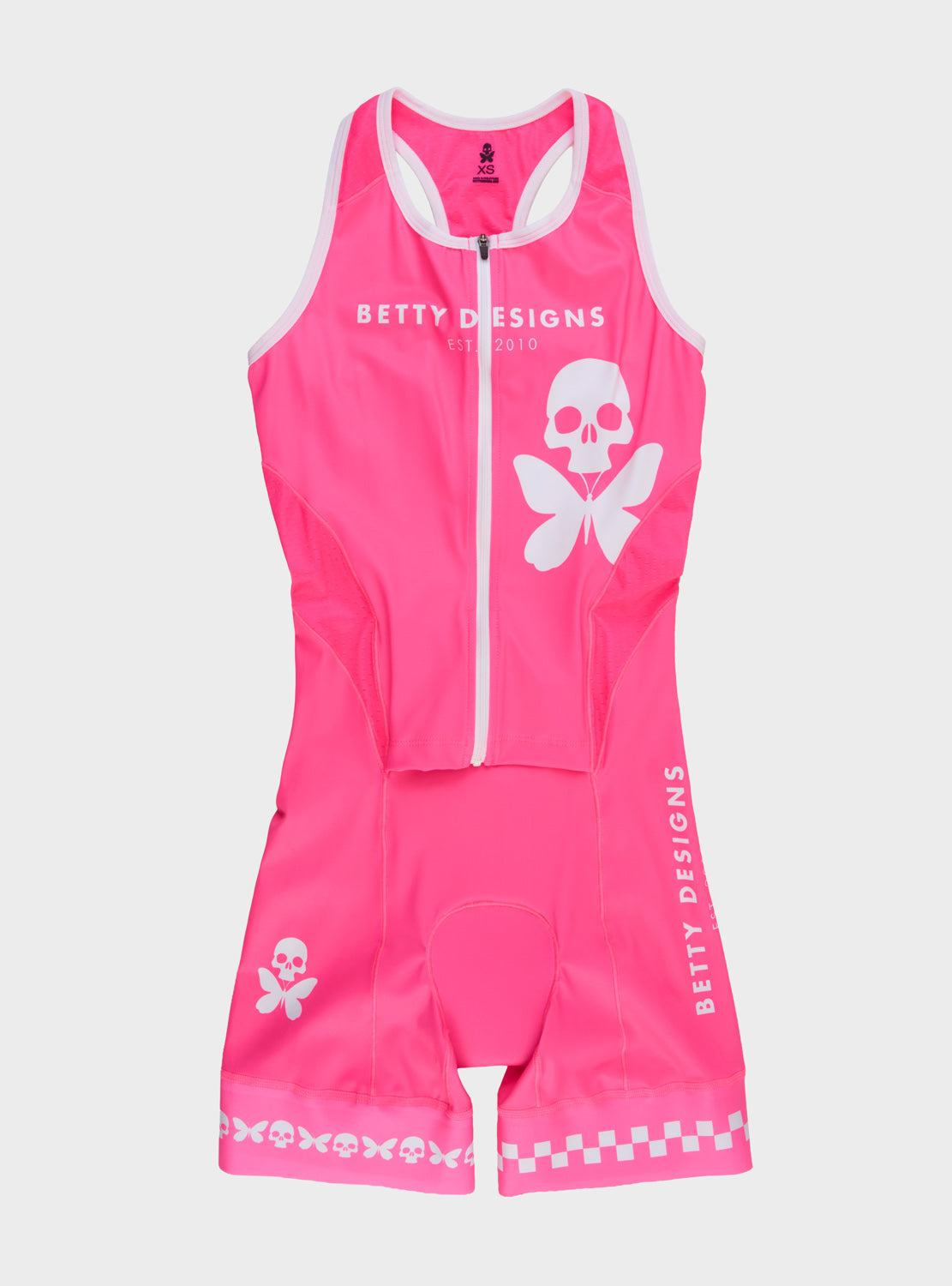 betty designs pink betty sleeveless triathlon one piece race suit for women