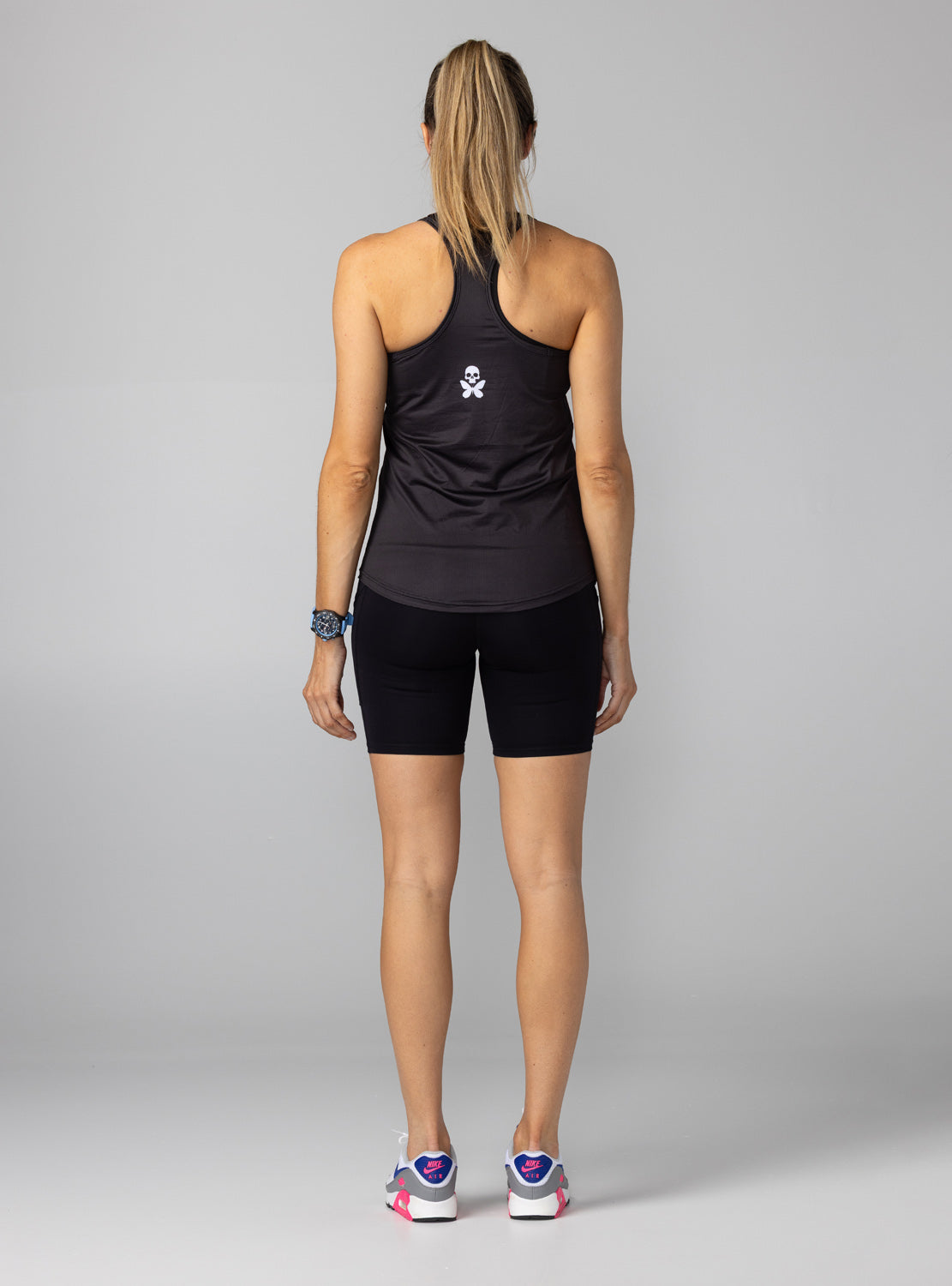 betty designs mesh run tank singlet for women