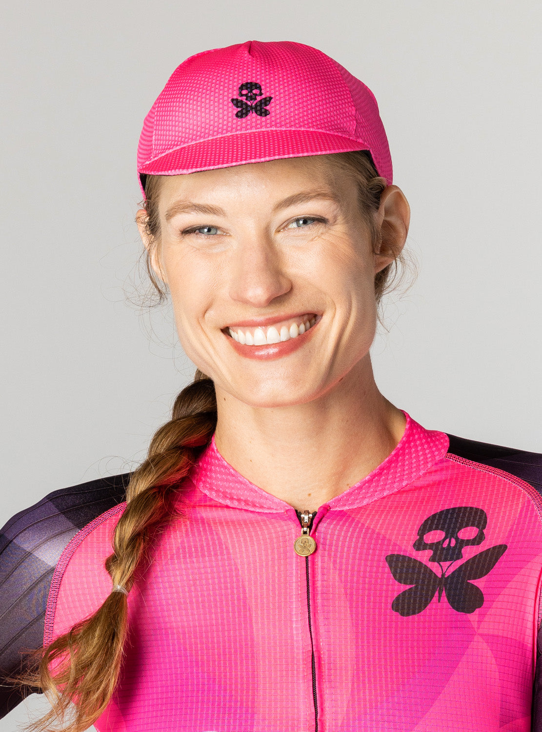 betty designs pink cycling cap
