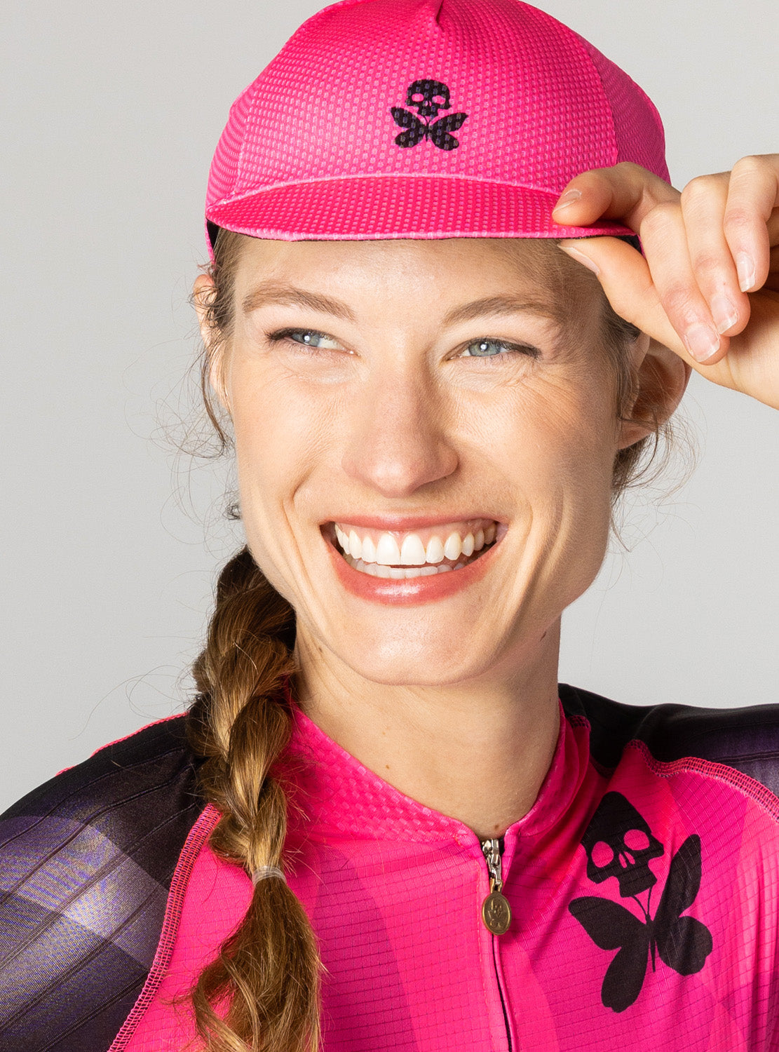 betty designs pink cycling cap