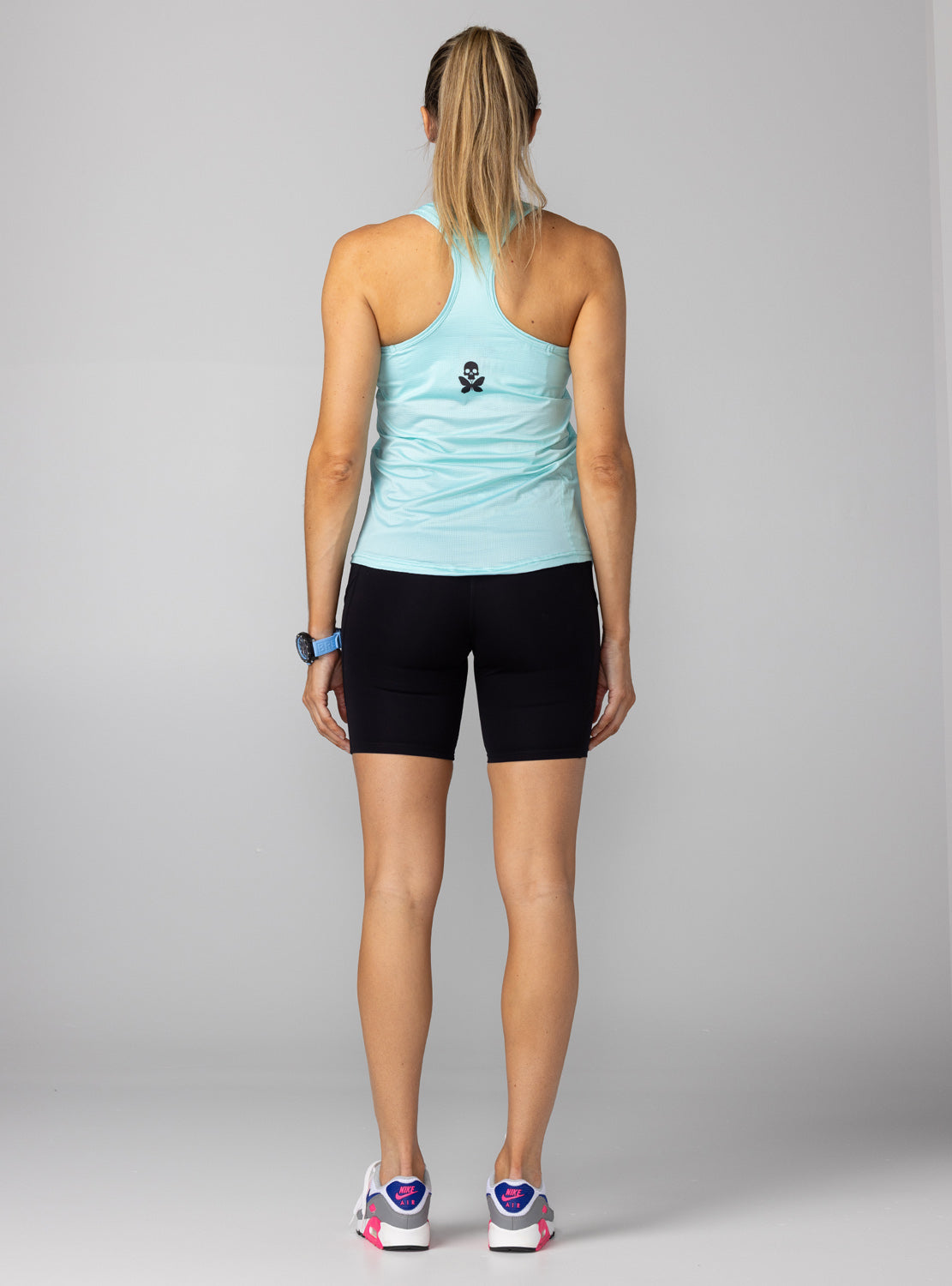 betty designs signature mesh racer back run tank for women