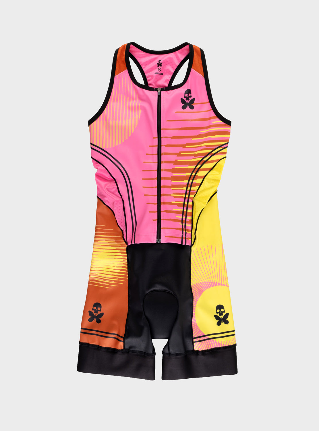 betty designs sunset strip sleeveless triathlon one piece suit for women