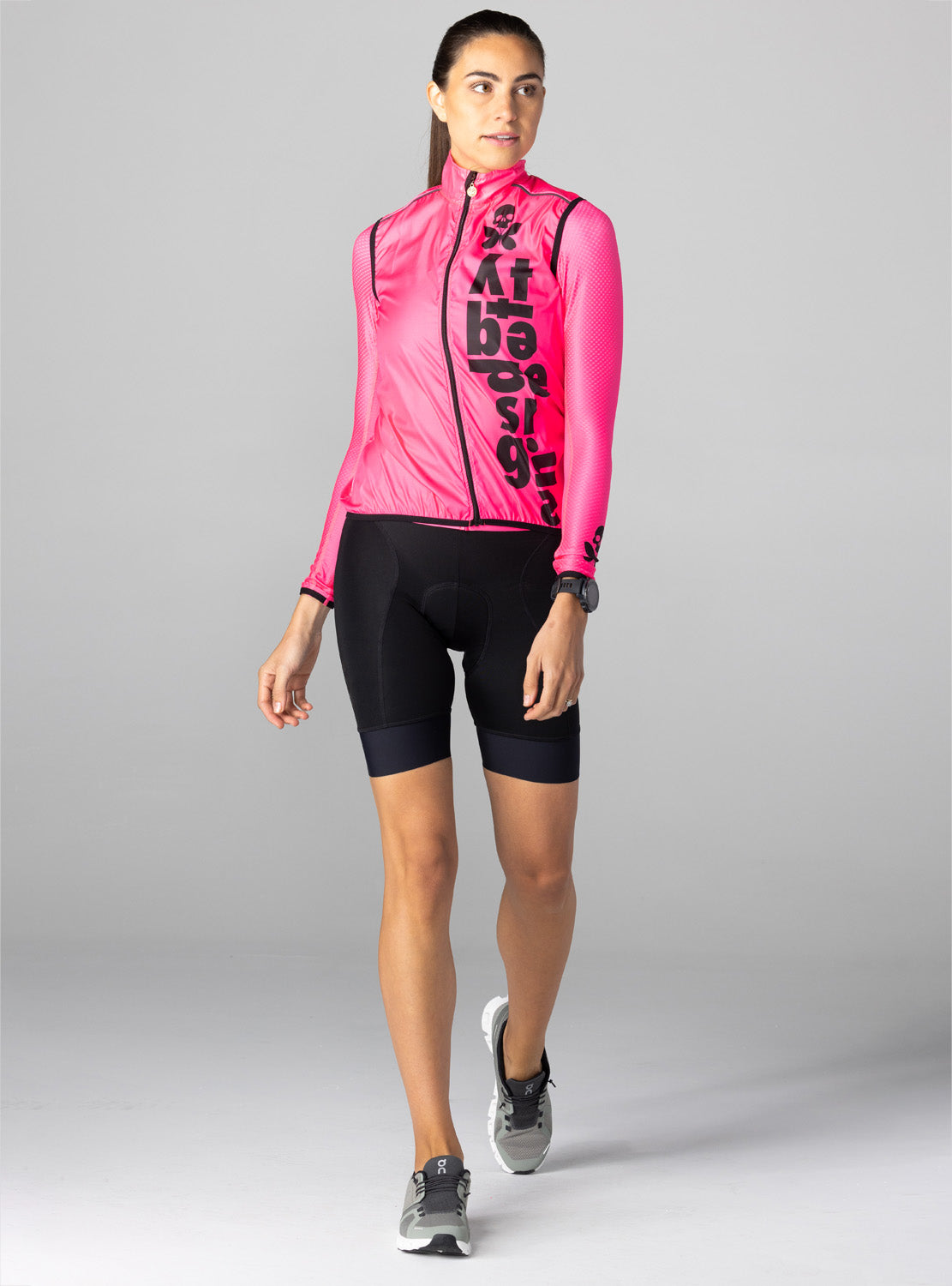 betty designs elements pink cycling running  vest