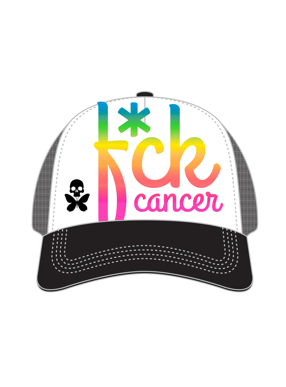 betty designs FCK cancer trucker hat