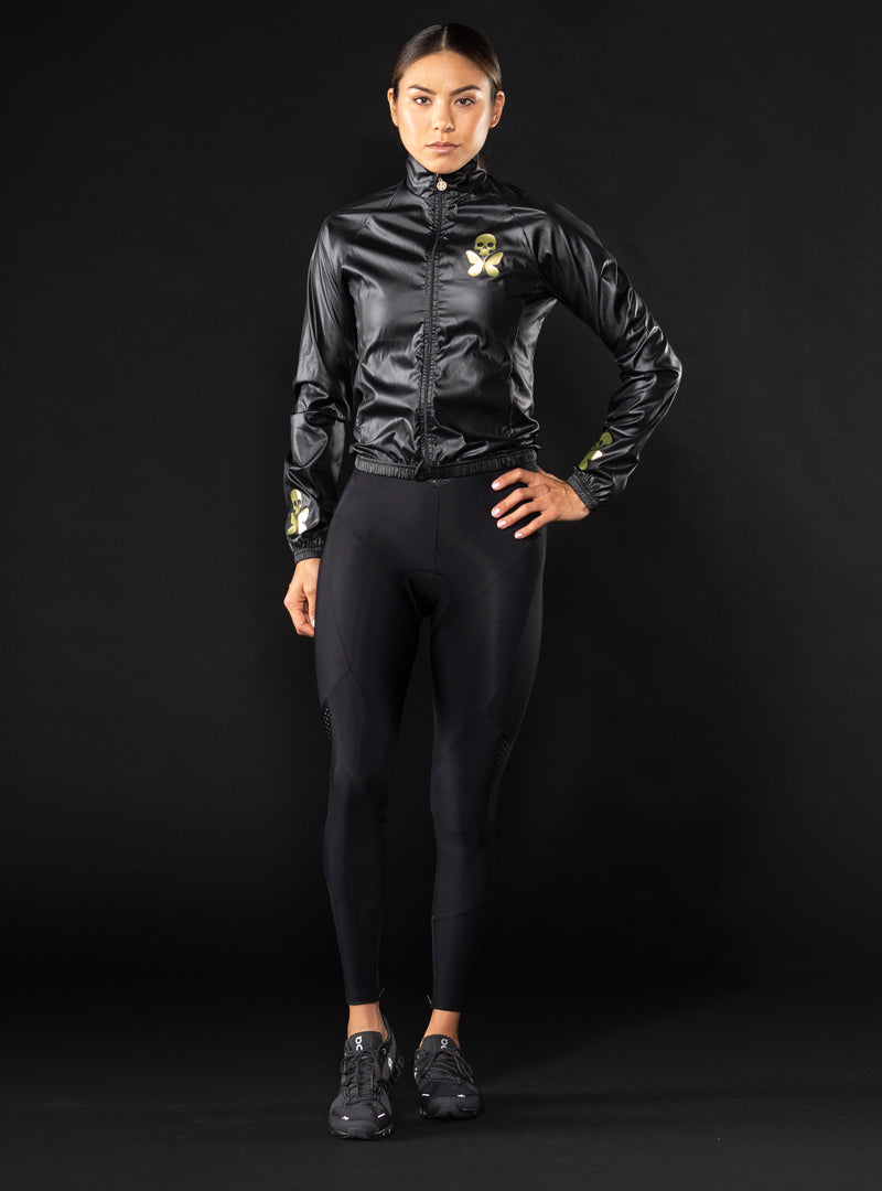 betty designs luxe black cycle bib tight for women