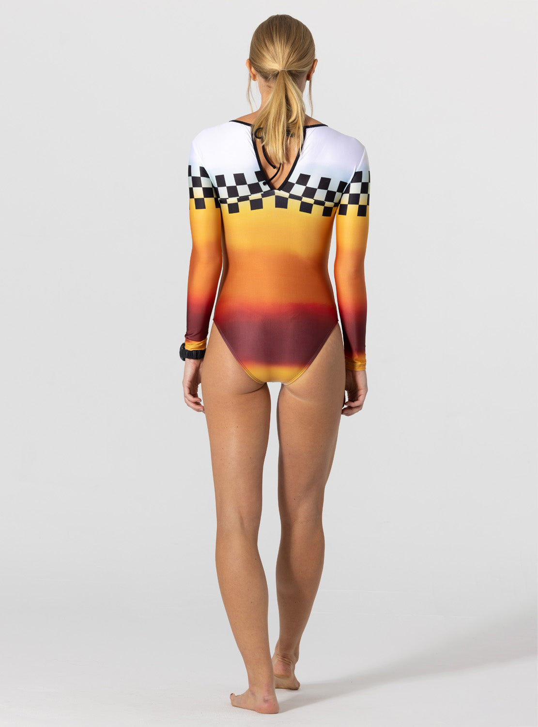 betty designs womens racing the sunset tie back surfing swimsuit